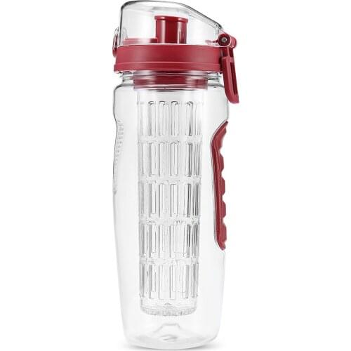 Portable Water Fruit Bottle 1000ml Tour Outdoor Sports School Leak Proof Seal Water Bottle Space Bottle Plastic Drinkware