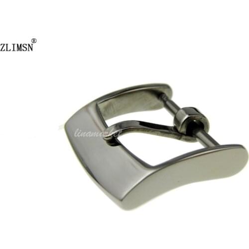 ZLIMSN Watchbands 12mm 14mm 16mm 18mm 20mm 22mm SS Silver Polished Watch Bands Clasp Strap Buckle Men Women Relojes Hombre 2017