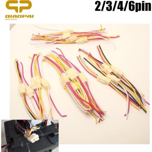 Socket 2pin 3 4 6Pin Plug Automobile Car Link Wire Cable Harness Connector 6.3MM Escape Moto Train Engine Electric 12V 24V 48V