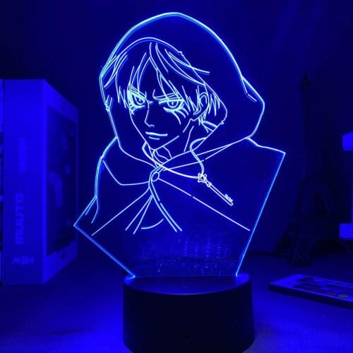 Anime 3D Light Attack on Titan Eren Yeager for Bedroom Decoration Light Kids Gift