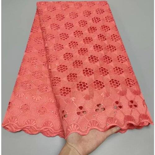 African Swiss Voile lace 100%Cotton Embroidered Dry Lace Fabric For Women Soft Swiss Voile Lace In Switzerland Dubai Fabric 5Y