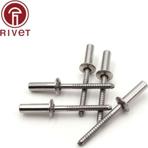 GB12615.4 (M6.4 50PCS) DIN EN ISO 16585 Stainless Steel Round Head Closed End Blind Rivet Sealed Hollow Rivets Blind Rivets