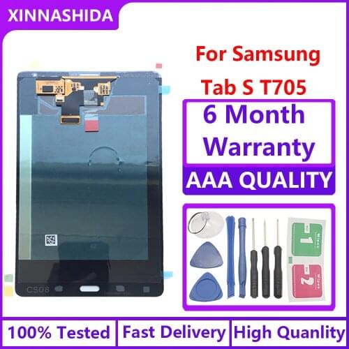 LCD Display with Touch Screen Digitizer Sensors Full Assembly Panel For Samsung GALAXY Tab S T705