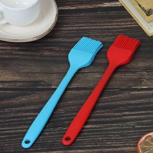 1pc Silicone Baking Bakeware Bread Cook Brushes Pastry Oil BBQ Basting Brush Tool Color Random Kitchen Tools bbq Accessories