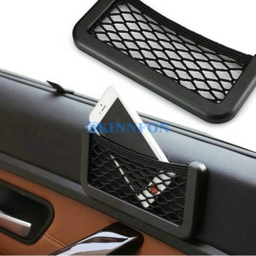 100Pcs/Lot Hot Car Net Bag Car Organizer Nets 15X8cm Automotive Pockets With Adhesive Visor Car Bag Storage for Tools Phone