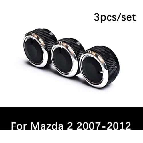 3pcs/set For Mazda 2 car ac knob Aluminum Alloy air conditioning knobs heat controller switch knob ac knob auto accessories