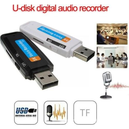 Audio U-Disk Mini Voice Recorder Pen Digital Dictaphone Audio TF For 1-32GB Sound Card Micro Drive 2.0 Recorder SD Flash US L1N3