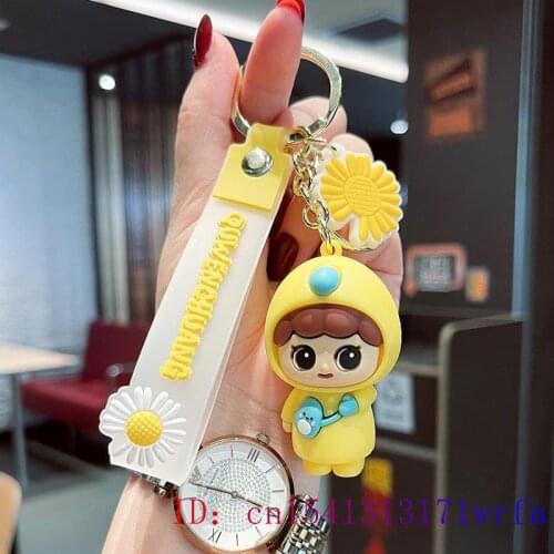 PVC Doll Keychain Cute Anime Keyring Fashion Men Silica gel Keybuckle Bag Pendant Kawaii Gift Women Key chain Cartoon