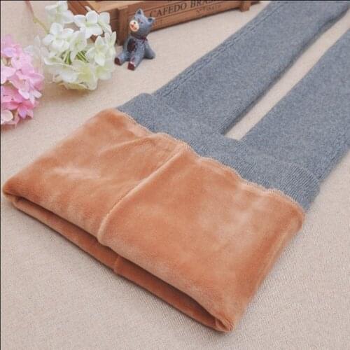 1pcs Anyongzu Girls Elastic Waist Pencil Pants Winter Kids Plus Velvet Leggings Children Baby Thickened Pants Outer Wear