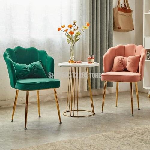 Net Red Nail Petal Dressing Stool Modern Simple Fashion Bedroom Dressing Chair Back Creative Home Chair