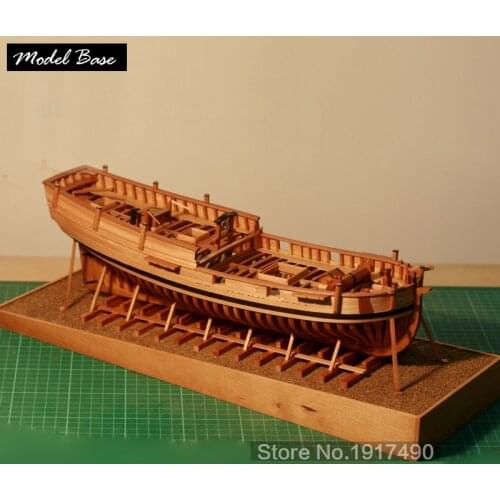 Wooden Ship Models Kits DIY Model Wood 3d Laser Cut Scale 1/48 First Washington Navy Ship HANNAH Full Model-Based Suite Of Ribs