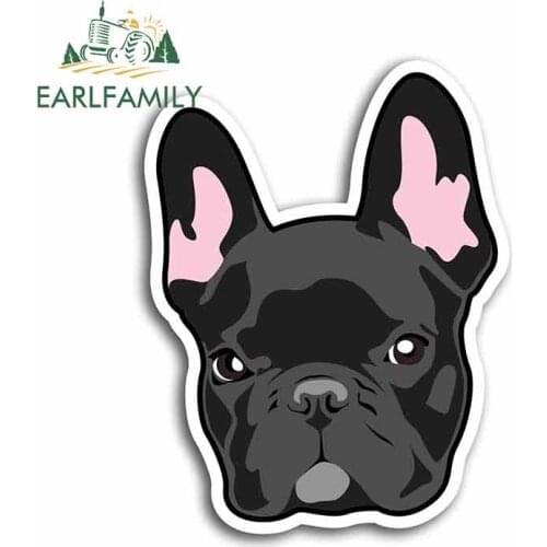 EARLFAMILY 13cm x 13cm French Bulldog Dog Funny Car Stickers Suitable For VAN RV Occlusion Scratch Waterproof Vinyl Material