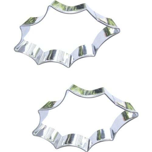 Leaf shape 2 piece biscuit cutting molds, baking tools, cake decorating soft candy tools