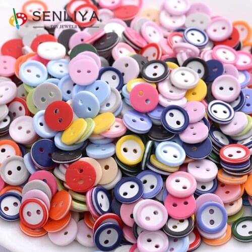 18Color Resin Sewing Clothes 12mm Button 2Holes 100-400Pcs/Pack Scrapbooking Decorative Resin Button For Clothes Diy Accessories