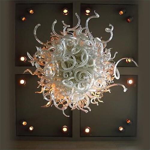 Personal Circle Crystal Glass Pendant Light Handmade Blown Glass Chandelier Lighting Art Decorative Designer Mixed Colorful