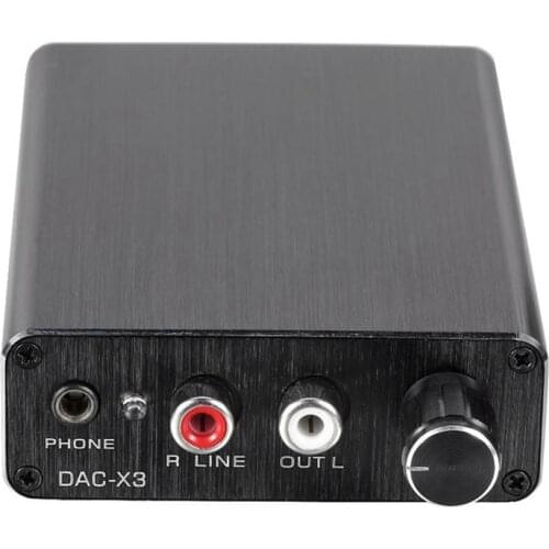 MINI DAC-X3 Fiber Coaxial USB Decoder 24BIT/192Khz 1080P DAC Decoder Headphone Decoder Digital o Amplifiers US Plug