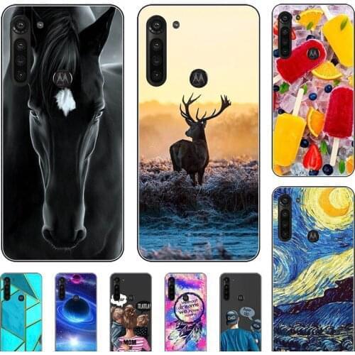 Fashion Bumper Cute Case For MOTO G8 Stylus XT2043 MOTO G Stylus 2020 Case Soft Silicone Cat Horse Flower Cover
