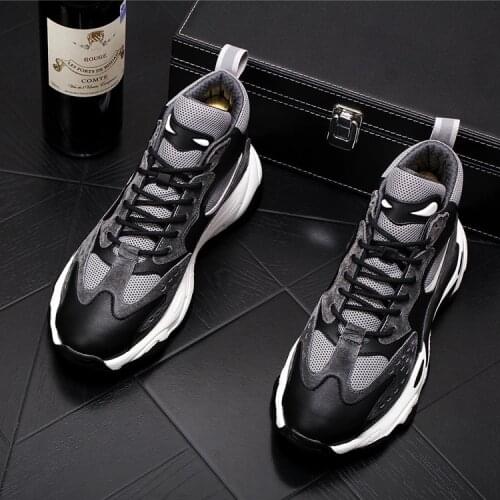 2020 TOP quality New Men streets trend Clunky Sneakers Causal flat platform shoes designer Loafers for Sapato Social Masculino