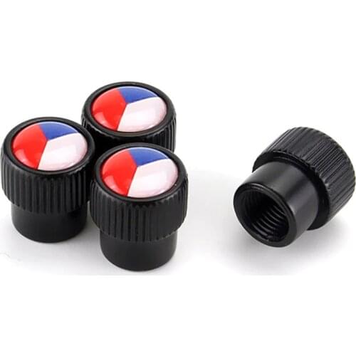 New Style Round Cap Car Wheel Tires Valves Tyre Stem Air Caps Airtight For Ford Focus 2 3 Fiesta Transit Mondeo EDGE CZ Emblem