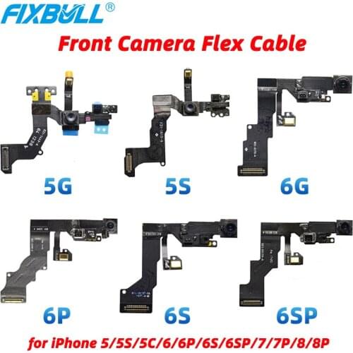 FIXBULL Original 100% Test Small Front Camera For iPhone 6 6S 7 8 Plus Proximity Sensor Front Facing Cam Lens Flex Cable