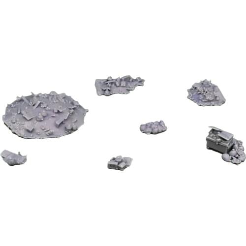 Outland Models Railway Scenery Street Trash Pile Set 1:87 HO Scale