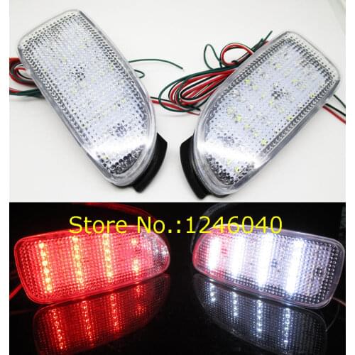 Crystal clear lens LED Rear bumper reflector light tail brake stop reverse lamp for Toyota Estima red color high brightness