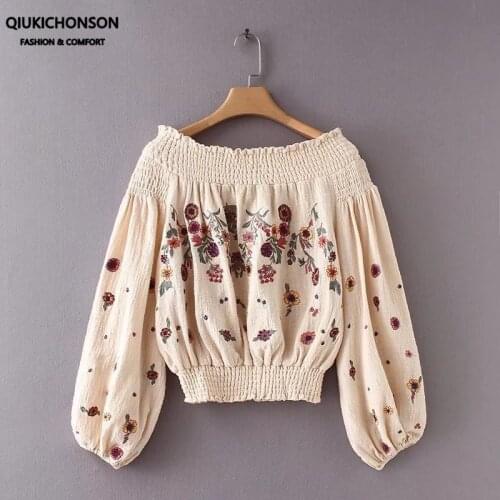 Льняные блузки Qiukichonson China At AliExpress
