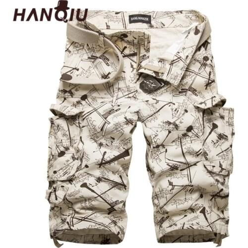 Cotton Mens Cargo Shorts 2020 Summer Fashion Camouflage Male Shorts Multi-Pocket Casual Camo Outdoors Tolling Homme Short Pants