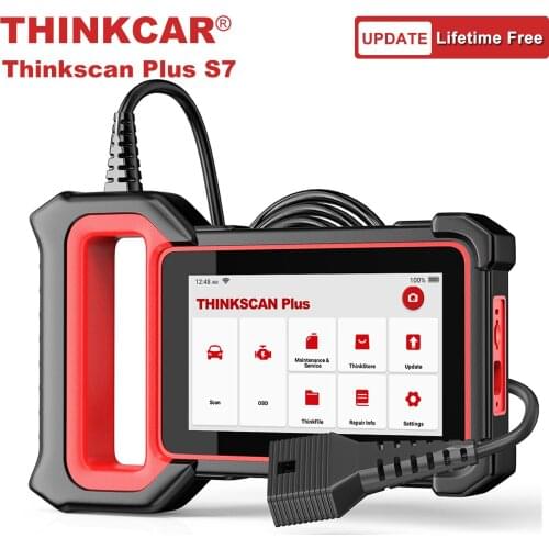 THINKCAR Thinkscan Plus S7 OBD2 Car Diagnostic Tools ABS Airbag ECM BCM TCM IC OBD2 Scanner Professional with 5 Reset Function