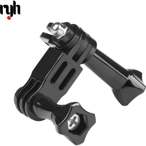 Three Way Adjustable Helmet Clamp Pivot Arm Mount for GoPro Hero 98 7 5 6 4 3 Xiaomi Yi 4K SJCAM SJ SJ5000 Osmo Go Pro Accessory