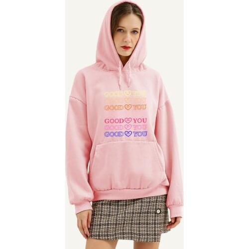 Good for You Streetwear Sweatshirt Winter Clothes Womens Cotton Hoodies Oversized Harajuku Hoodie Women Long Sleeve Korean Top