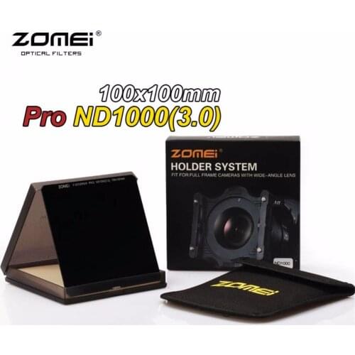 Zomei Pro 100mm ND1000 ND3.0 Square Filter 100x100mm Neutral Density 10-Stop Optical Glass Full Gray MC HD ND Filter For Cokin Z