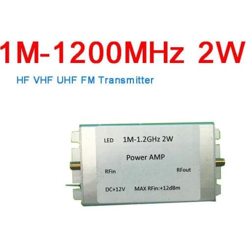 1MHZ-1200MHz 2W RF Power Amplifier FOR HF FM VHF UHF FM Transmitter Broadband RF AMP Ham Radio