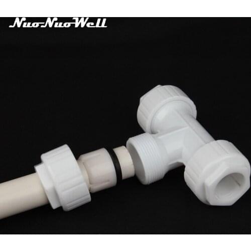 1pc NuoNuoWell POM 25mm Water Pipe Repair Tee Quick Connector Hard Tube 3 Way Joint Garden Irrigation Watering Fish Tank Adapter