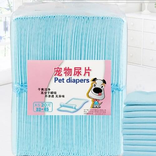 20pcs Strong Absorbent Pet Diaper Dog Training Pee Pads Disposable Healthy Nappy Mat For Cats Dog Diapers Cage Mat Pet Supplies
