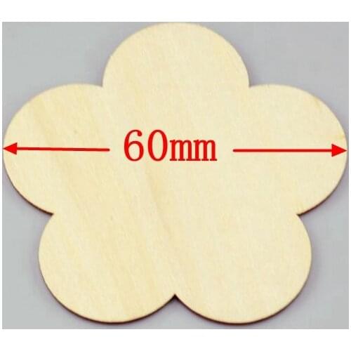 60mm 70pcs/bag wholesale high quality plum blossom die cutting wood Angle DIY scrapbook Wedding. Hotel decoration 1235