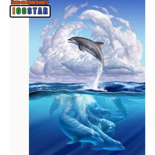 Dolphins NEW 3D DIY Diamond Painting Cross Stitch Crystal Needlework Diamond Embroidery Full Diamond Decorative