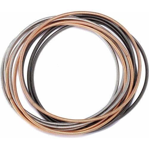 Memory Spring Wire Bracelets Women Men Fun Bracelet 18.5CM Length Steel Wrap Bangle Jewelry Accessory