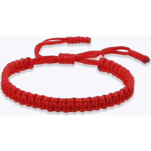 Tibetan Thread Buddhist Bracelets & Bangles Adjustable Size For Women Handmade Knot Amulet Red Rope Lucky Bracelet Charm Jewelry
