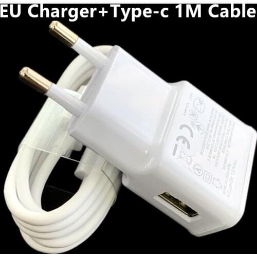 For Samsung Galaxy A50 A70 A20 A30 A40 A80 A90 A60 A20E Charger Travel Adapter EU 1m USB Charging For Samsung S20+ Note 10 Plus