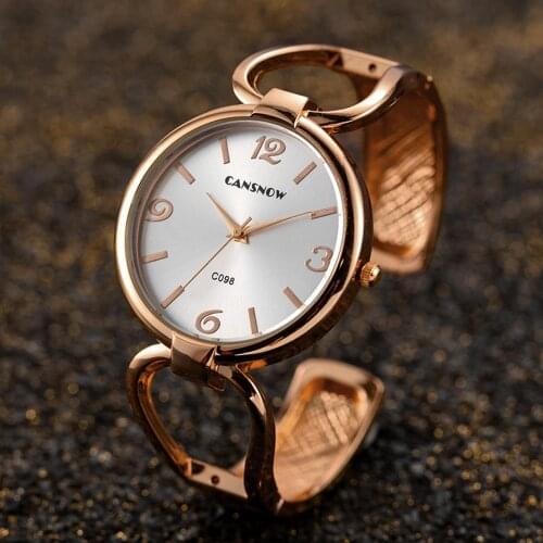 New Bangle Women Watches Elegant Ladies Dress Watch Ultra Thin Dial Quartz Wristwatch Rose Gold Bracelet Watch Clock Reloj Mujer