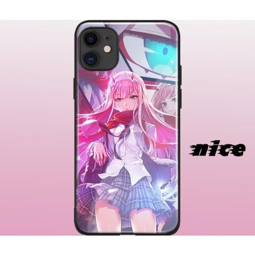 Zero Two Darling in the FranXX cover FOR iPhone SE 6s 7 8 x xr xs 11 pro max Samsung s note 10 20 plus glass phone case shell