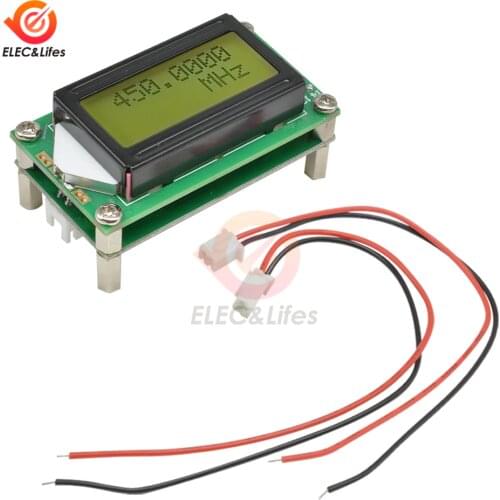 DC 9-12V 1MHz-1.2GHz RF Frequency Counter Tester Digital Cymometer PLJ-0802-E LCD 0802 Screen For Ham Radio 1-1200mhz DIY Kit