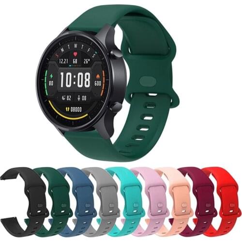 For Xiaomi Watch Color MI Smart Watch Strap 22mm Sport Replacement Watchband For Mi Watch Color/Huaiwei GT 2 Silicone Bracelet