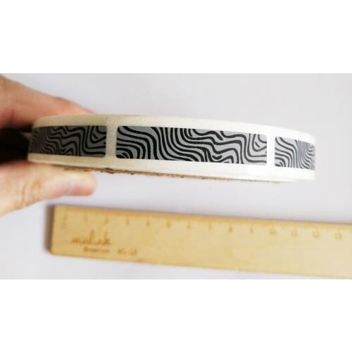 DIY manual SCRATCH OFF STICKER LABEL 1000pcs 8x40mm Zebra pattern tape in rolls