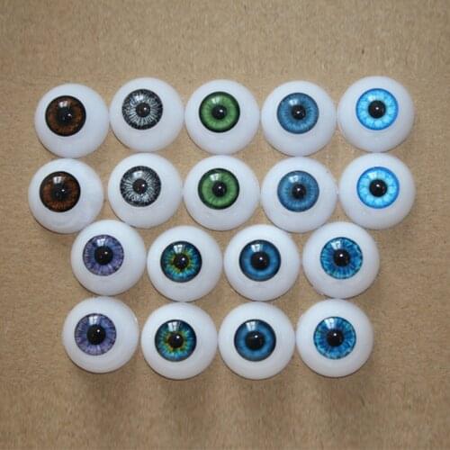 22mm Eyeball for Bjd Reborn Doll Acrylic Half-round Eyes Rebirth Doll Mold Accessories Multicolor Elf Eyes Supports Wholesale