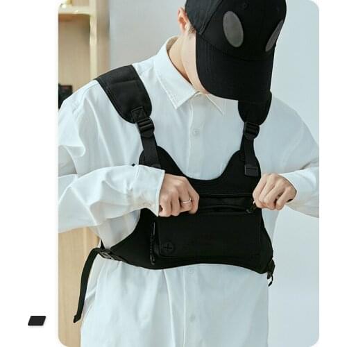 Collection-Tide Brand Street Hip-hop Accessories|Functional Package Tactical Bag Mens Dark Japanese Vest Vest Bag