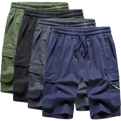Summer Mens Sport Tooling Shorts Leisure More Than Five Points Tether Pocket Polyester Big Yards