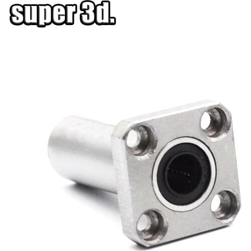 LMK8LUU LMK10LUU LMK12LUU LMK16LUU 8mm Long Square Flange Type Linear Motion Ball Bearing Bushing CNC Parts 10mm for 3D printer