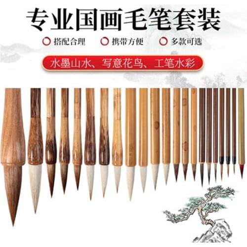 Chinese Traditional Brush Set Painting Landscape Flower Birds Drawing Pen Writing Calligraphy Paintbrush